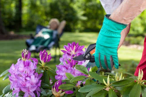 Happy clients enjoying their garden by Gardener Blackheath